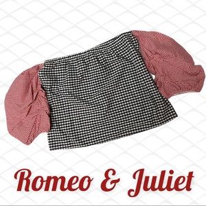 Romeo & Juliet Couture off the shoulder top.